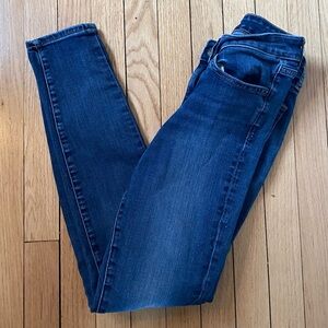 GAP Jeans Women's 27 L Curvy True Skinny Mid Rise Medium Wash Blue Denim basics